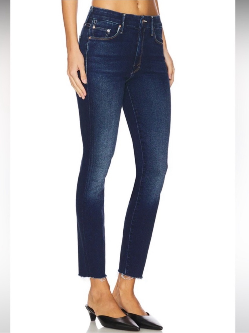 MOTHER The Looker Ankle Fray Yakkity Yak Wash Mid-Rise Skinny Jeans 29 EUC